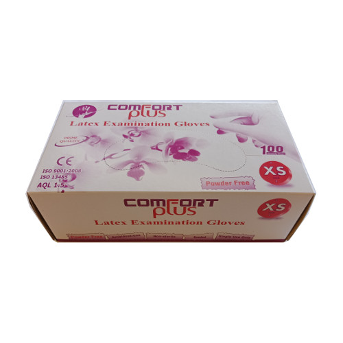 Latex Exam Gloves Powder Free 6.2g - Size S (10 Boxes x 100pcs/Box)