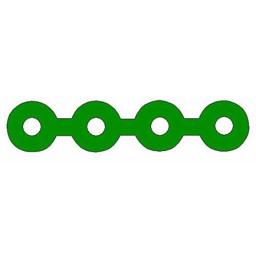 Forestadent Power Chain Short - Green (15ft)