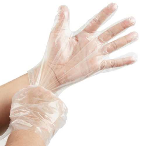 Plastic Gloves Embossed - LDPE, Size S (100pcs)