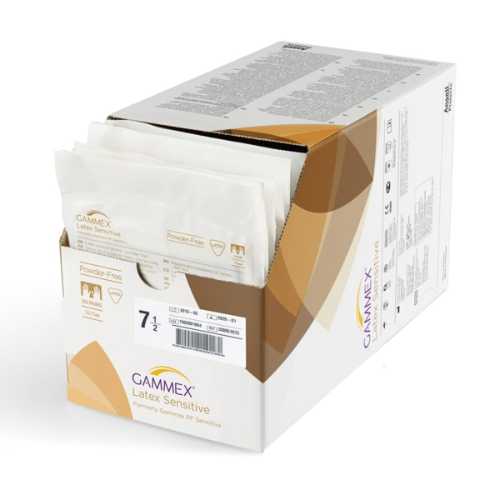 Ansell Gammex Smart Pack Latex Sensitive Sterile Surgical Gloves Powder Free - 6.5g (50 Pairs)